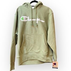 Champion oversized reverse weave heavy weight sage green embroidered hoodie